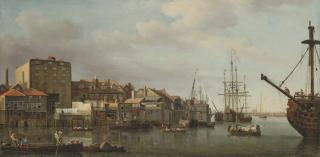 Samuel Scott - View of the Thames at Wapping