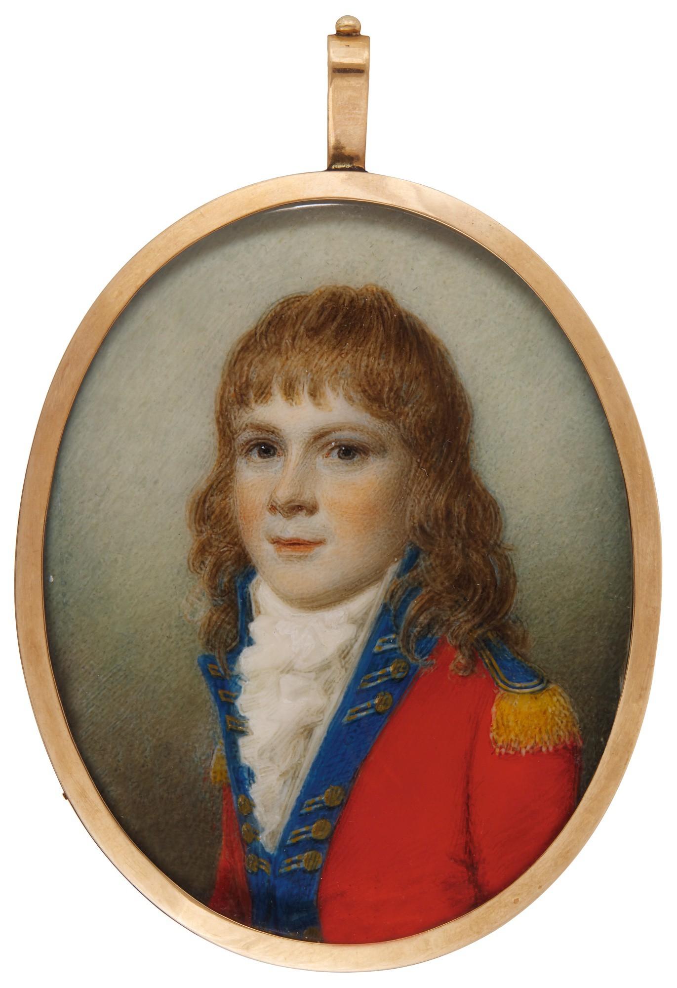 Samuel Shelley - Portrait Of A Young Cadet, Circa 1795