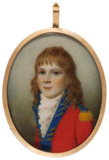 Samuel Shelley - Portrait Of A Young Cadet, Circa 1795
