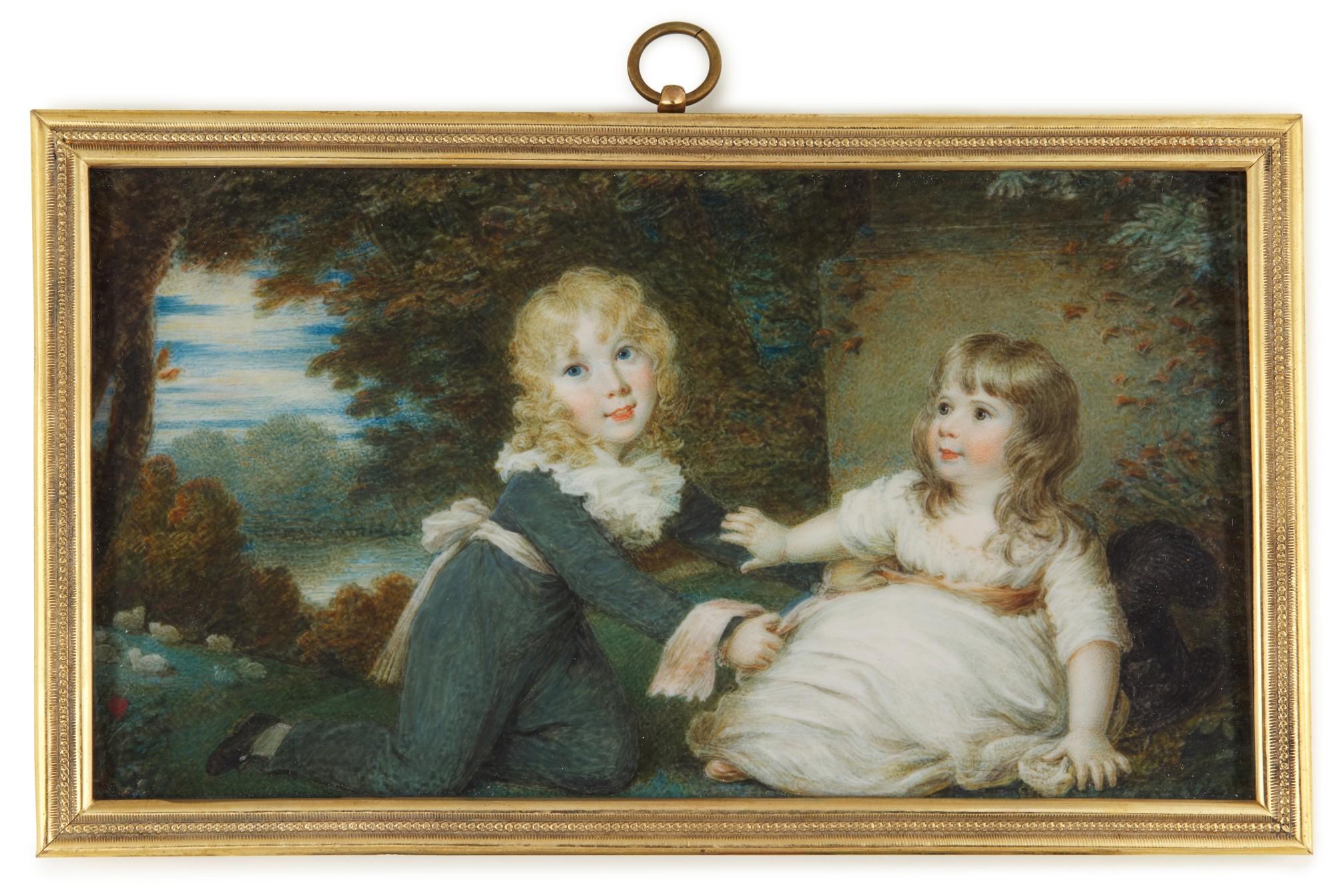 Samuel Shelley - Portrait of George and Charlotte Loftus