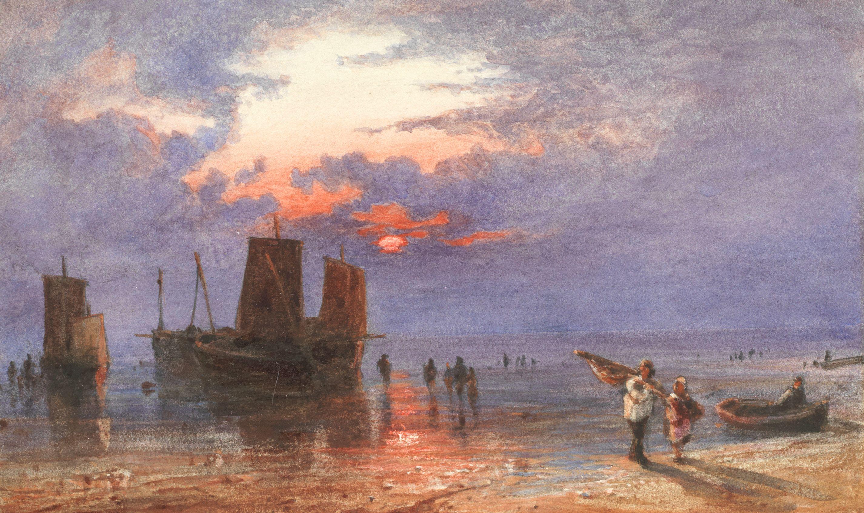Samuel Thomas George Evans - sunset On Brighton Sands\'