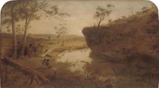 Samuel Thomas Gill - An aboriginal camp at a billabong