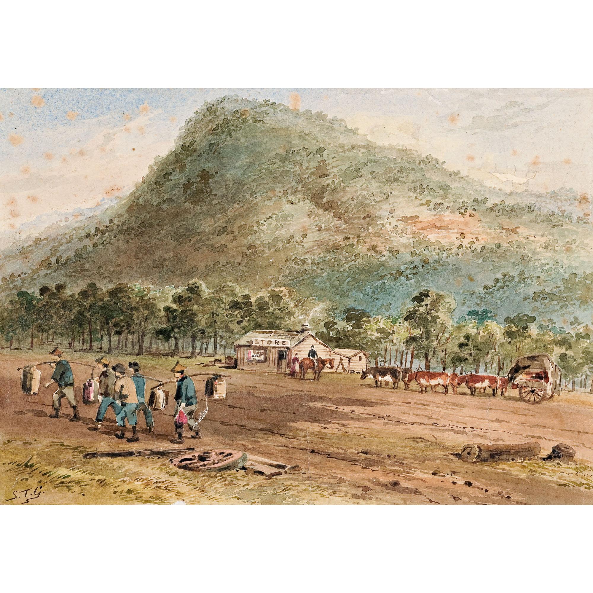 Samuel Thomas Gill - Australian Mount Macedon From The Old Road To Castlemaine
