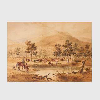 Samuel Thomas Gill - Stockman by a creek