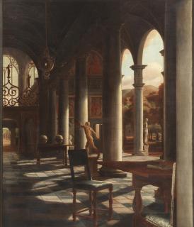 Samuel van Hoogstraten - Perspective of an Open Gallery (\'The Tuscan Gallery\')