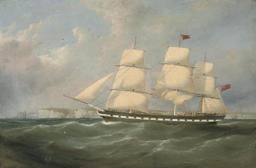 Samuel Walters - An outward-bound merchantman heading down the Channel