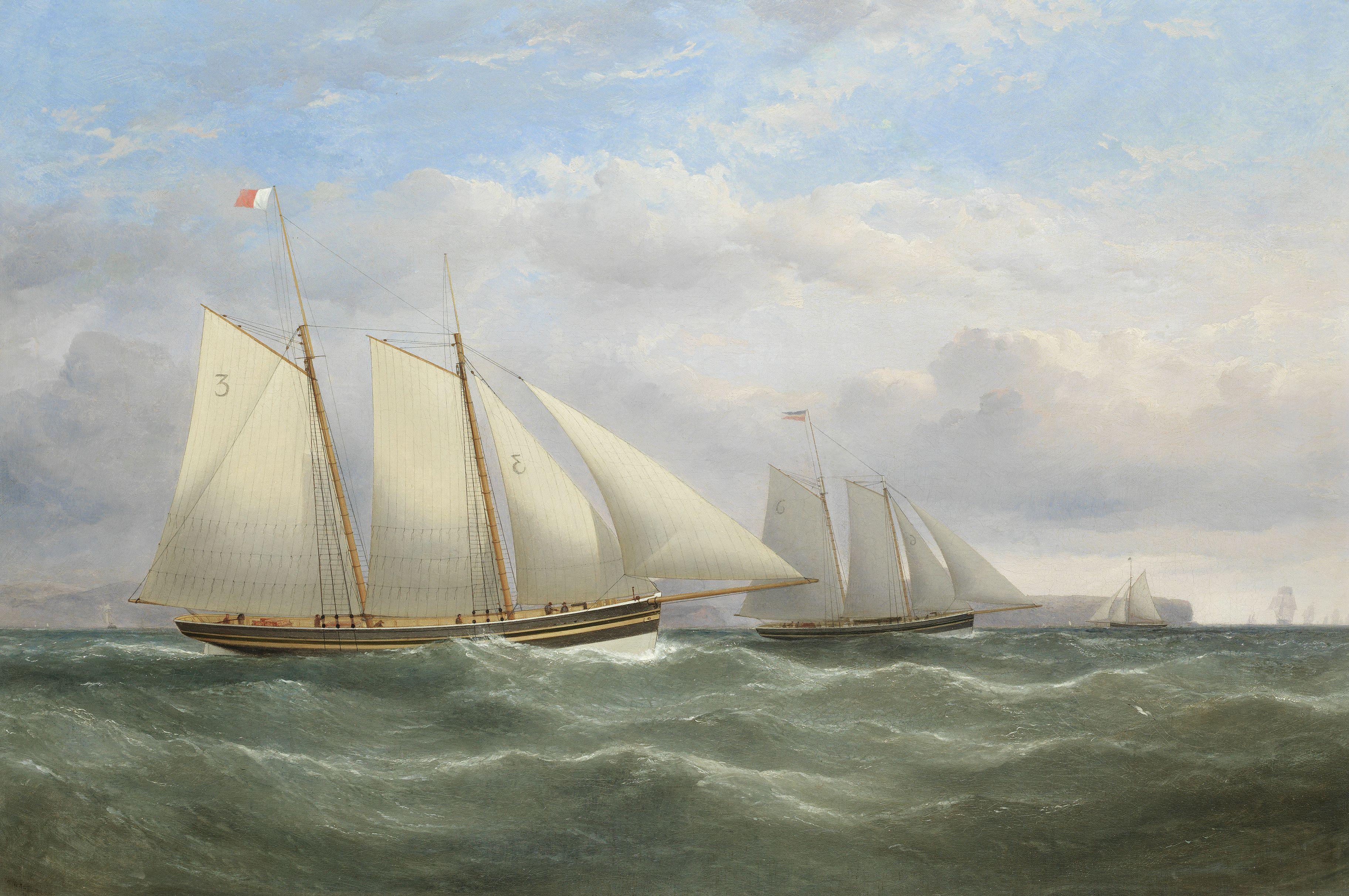 Samuel Walters - Liverpool pilot boats racing off the mouth of the Mersey