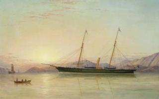 Samuel Walters - The auxiliary schooner Ceres of the Royal Mersey Yacht Club in Norwegian waters
