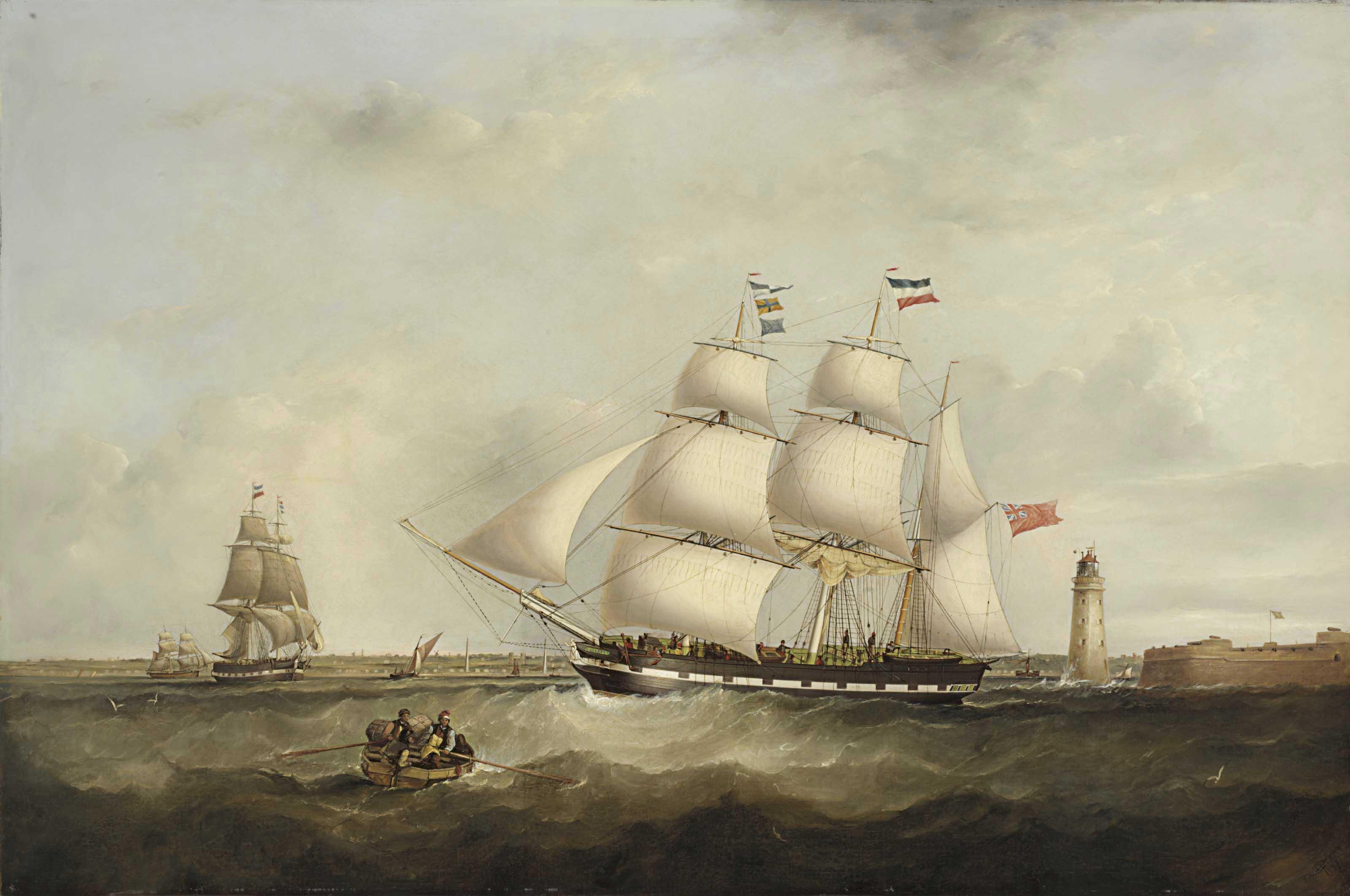 Samuel Walters - The \'Gazelle\' Entering The Mersey