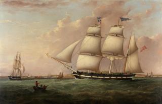Samuel Walters - The Jane Prowse in two positions off the entrance to the Mersey at New Brighton