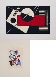 Sandor Bortnyik - 2 Druckgrafiken.