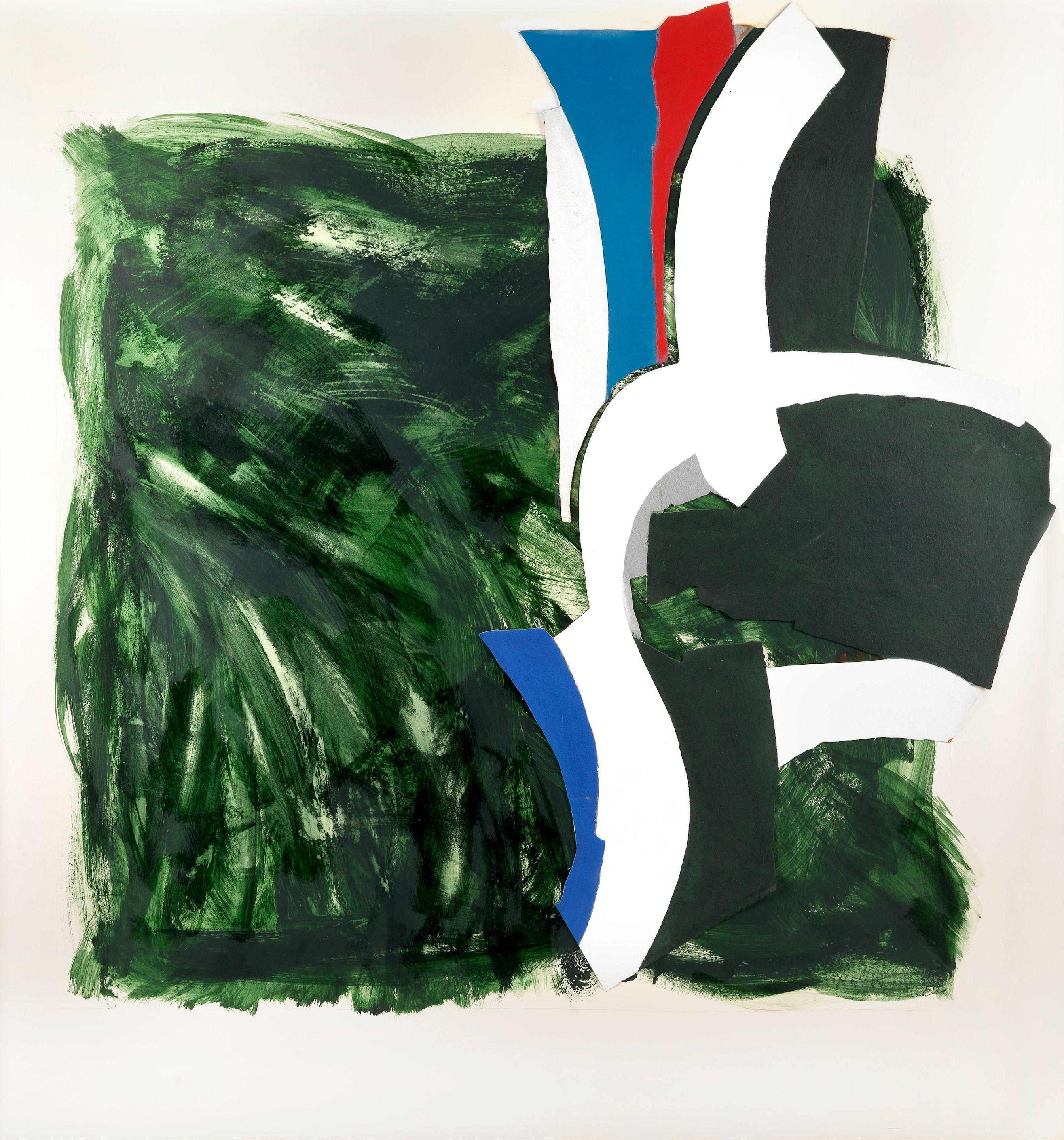 Sandra Blow R.A. - Collage Green and White