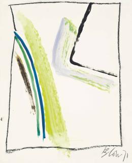 Sandra Blow, R.A. - Untitled, Green, 1971