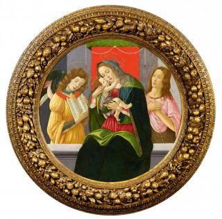 Sandro Botticelli - Madonna mit dem Kind, Johannes dem Täufer und einem Engel