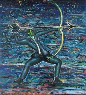 Sandro Chia - Arcereoil On Canvas. Executed In 1979.