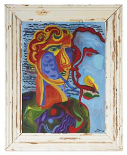 Sandro Chia - Blue Creek And Rubbing Noses, 1993