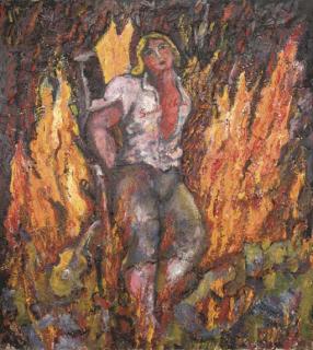 Sandro Chia - Festival di Spoleto (Fire Game)