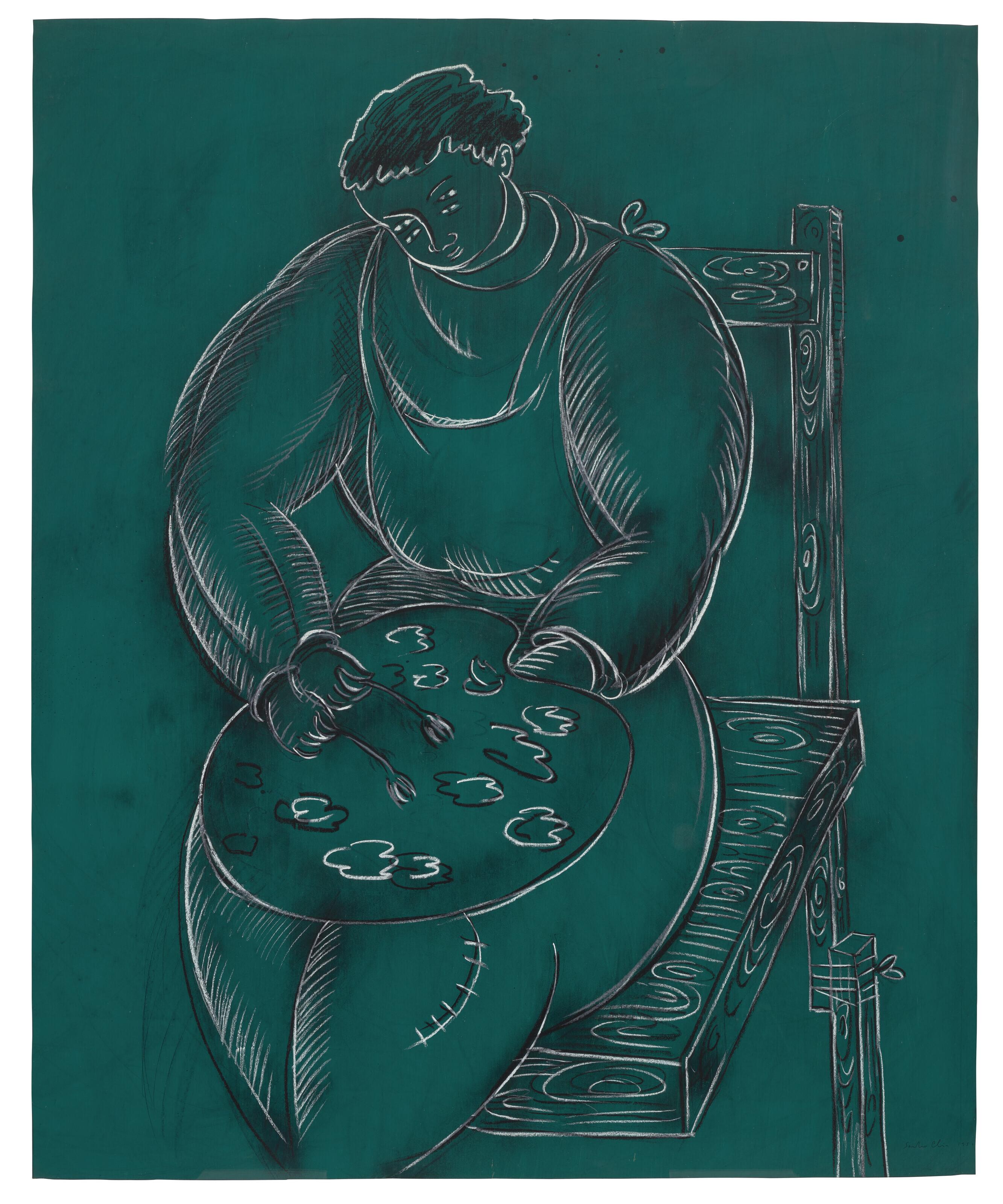 Sandro Chia - Four Eyes, Three Hands