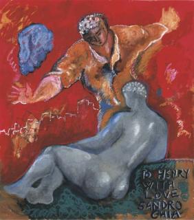 Sandro Chia - Untitled (Henry Geldzahler)