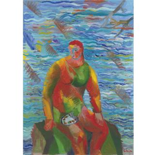 Sandro Chia - Uomo Sullo Scoglio