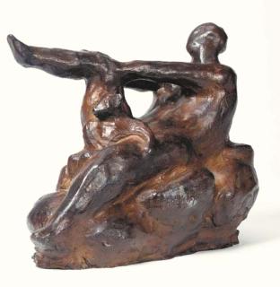 Sandro Chia - Woman with Teddy Bear