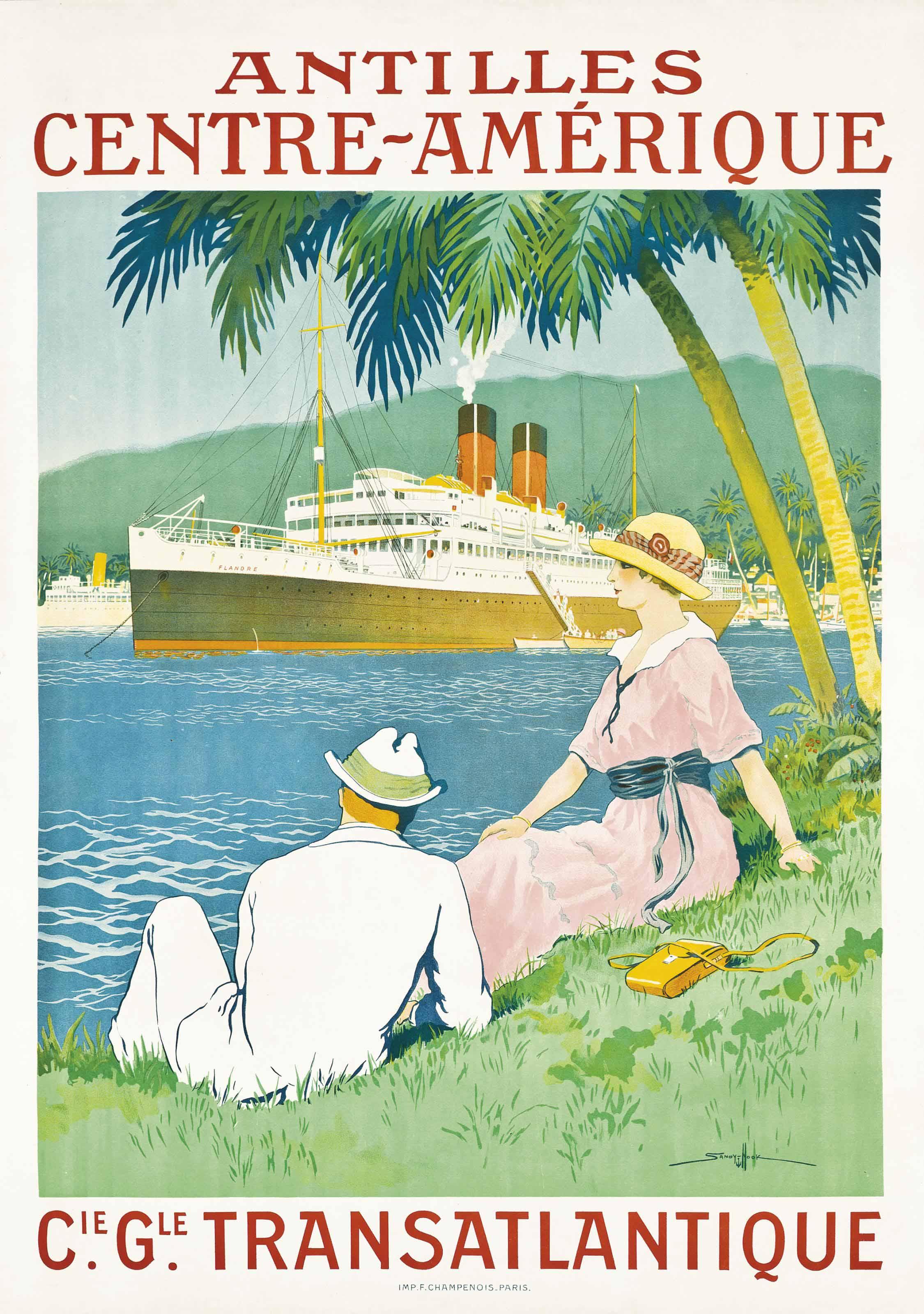 Sandy Hook - Antilles, Centre-Amérique, Cie. Gle. Transatlantique