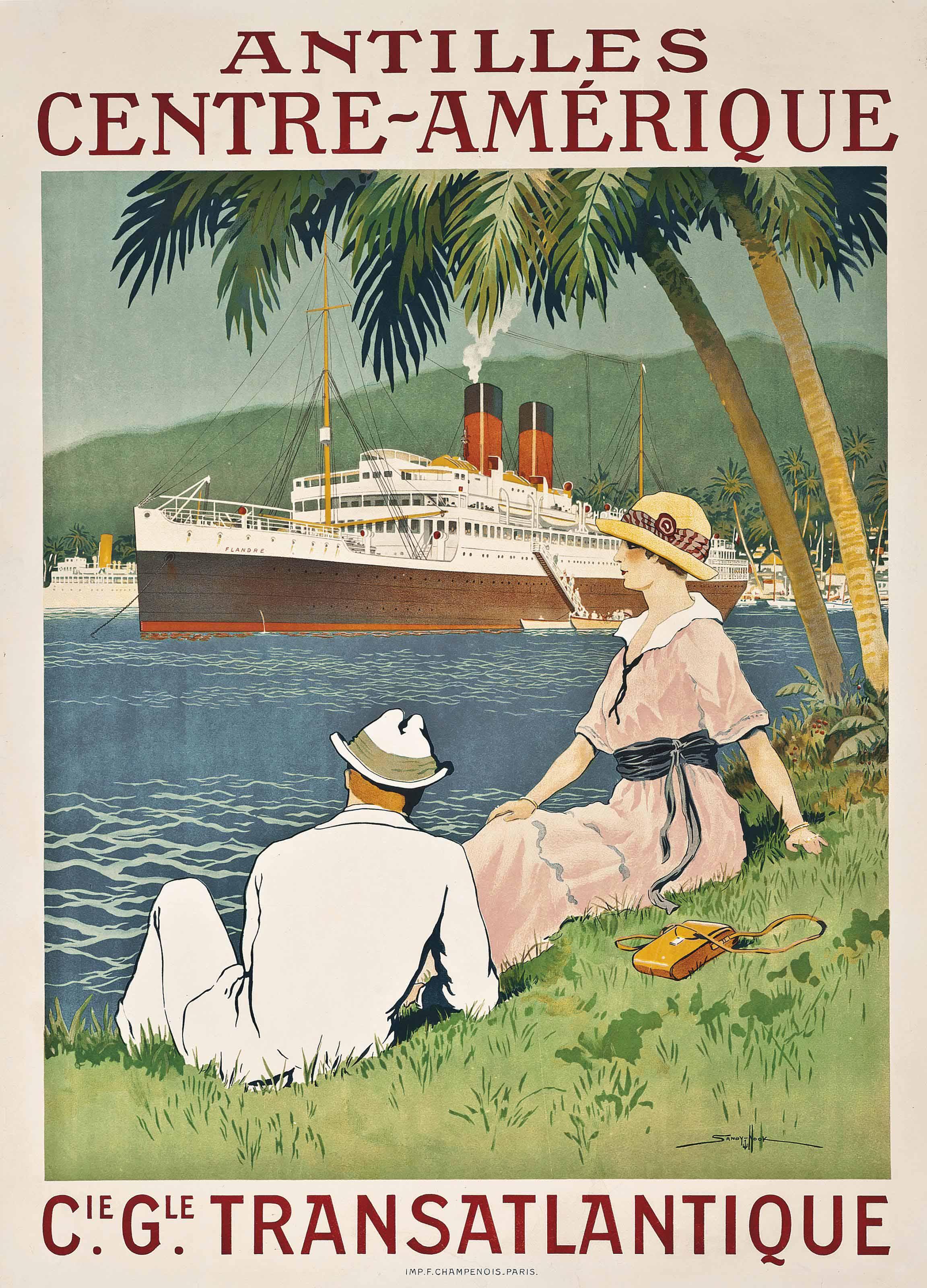 Sandy Hook - Antilles, Centre-Amérique, Cie. Gle. Transatlantique