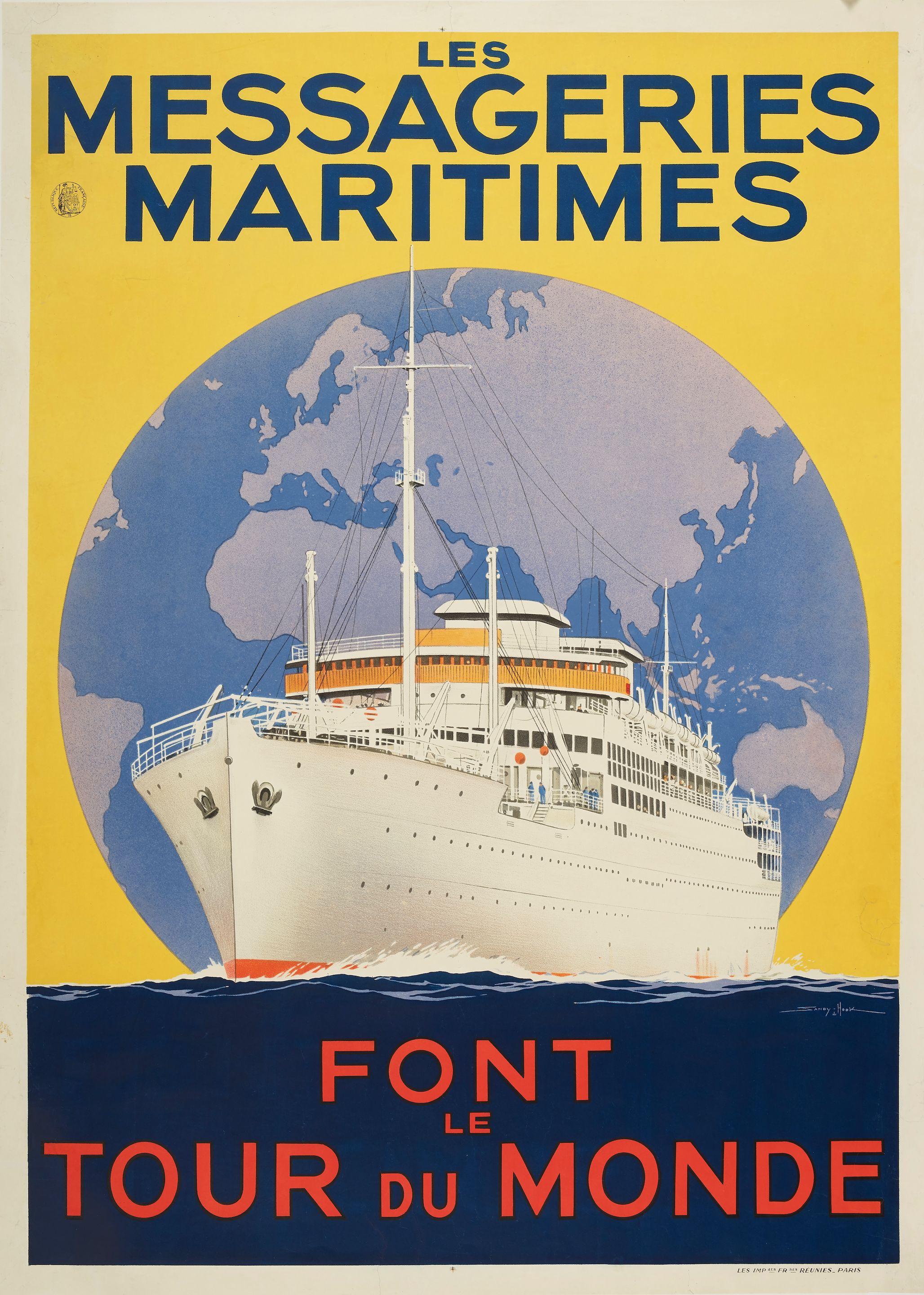 Sandy-Hook - Messageries Maritimes, Font Le Tour Du Monde.
