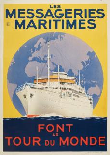 Sandy-Hook - Messageries Maritimes, Font Le Tour Du Monde.
