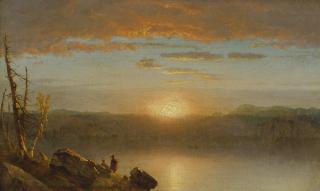 Sanford Robinson Gifford - Indians At Sunset (Sunset In The Wilderness)