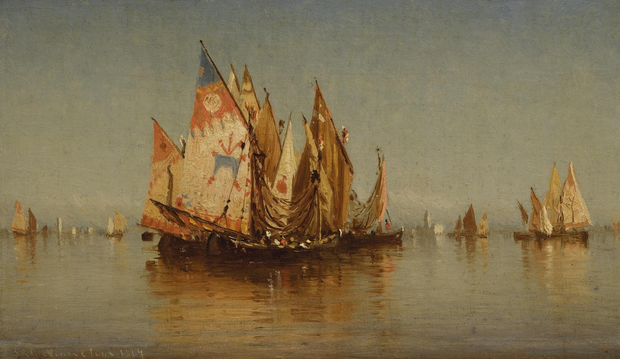 Sanford Robinson Gifford - Venetian Fishing Boats