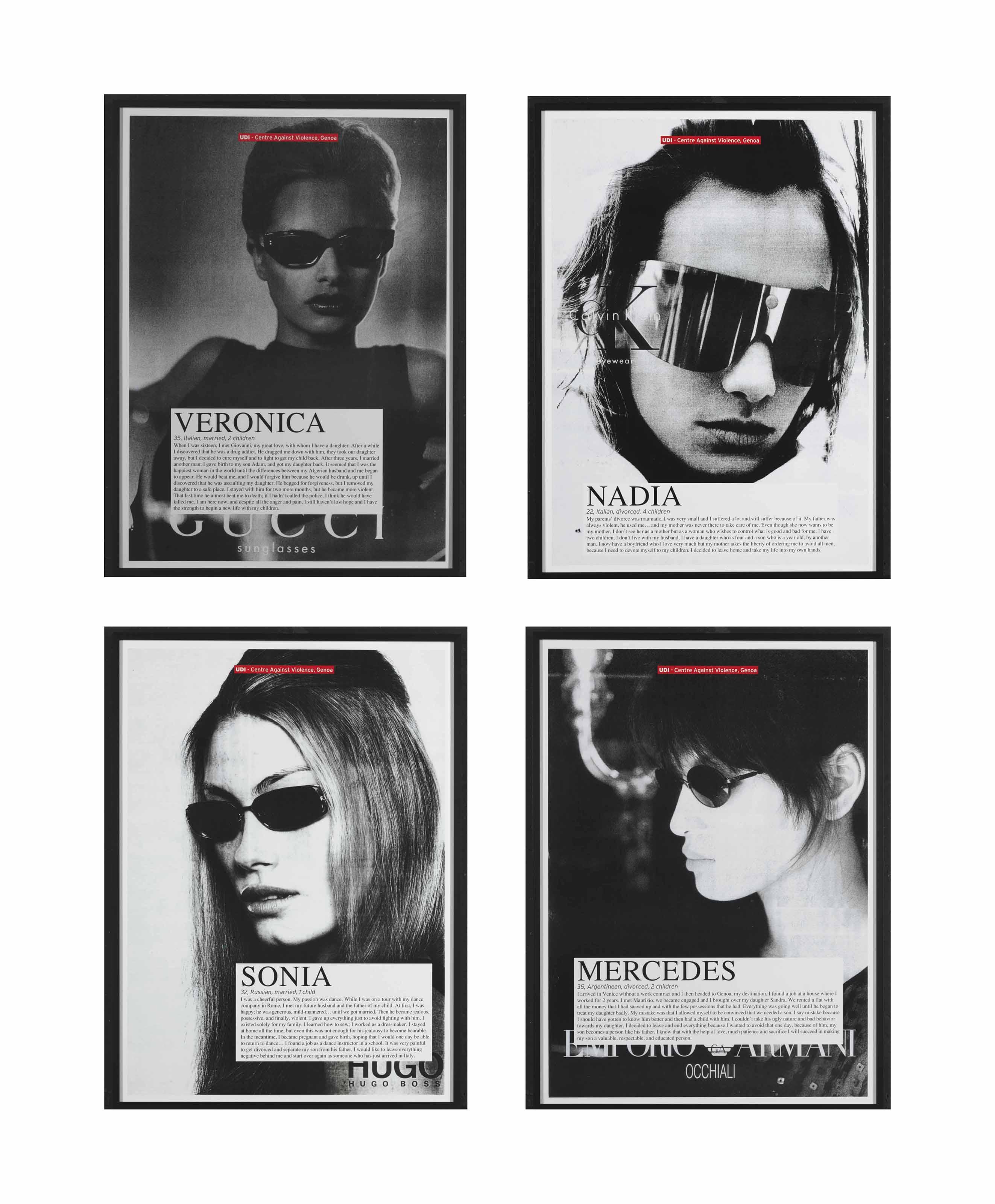 Sanja Ivekovic - ?enska kuca (Suncane naocale) (Women’s House (Sunglasses)) (i) Veronica (ii) Nadia (iii) Sonia (iv) Mercedes