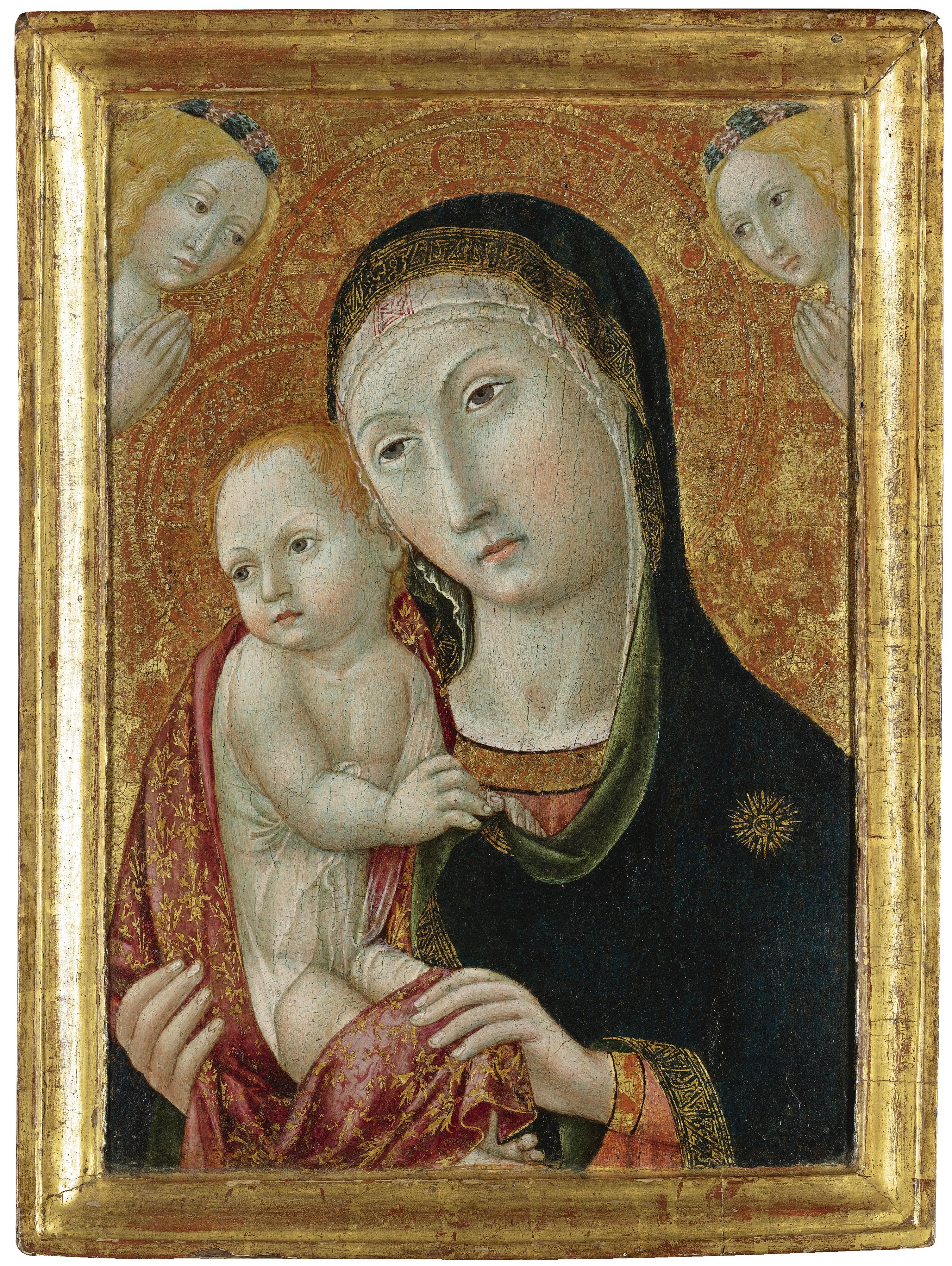 Sano Di Pietro - Madonna And Child With Angels