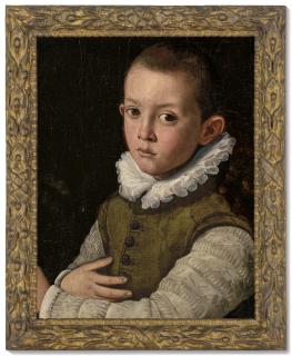 Santi Di Tito - Portrait of a young boy, half-length, in a ruff \'à la confusion\' - a fragment
