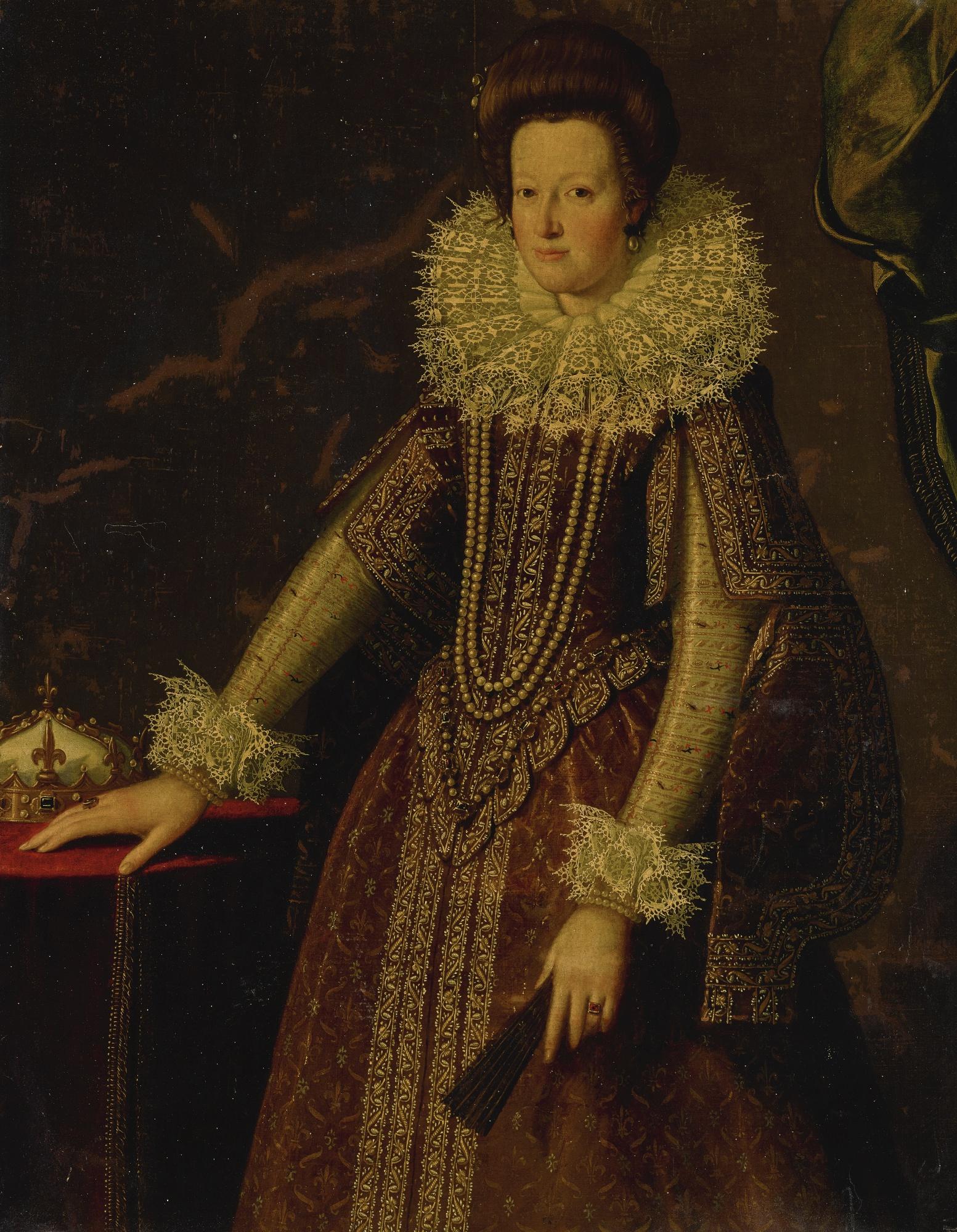Santi Di Tito - Portrait Of Marie De\' Medici