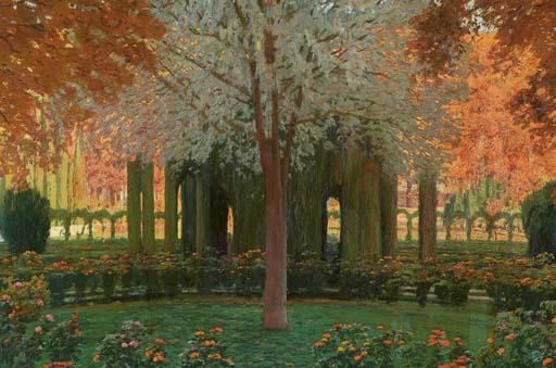 Santiago Rusiñol i Prats - Glorieta de cipreses del Jardín del Príncipe, Aranjuez (The gardens at Aranjuez)