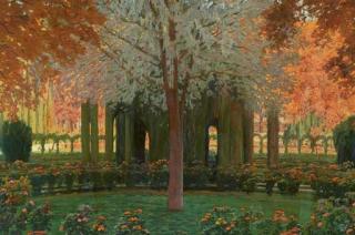 Santiago Rusiñol i Prats - Glorieta de cipreses del Jardín del Príncipe, Aranjuez (The gardens at Aranjuez)