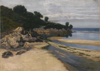 Santiago Rusiñol y Prats - A Rocky Coastal Landscape