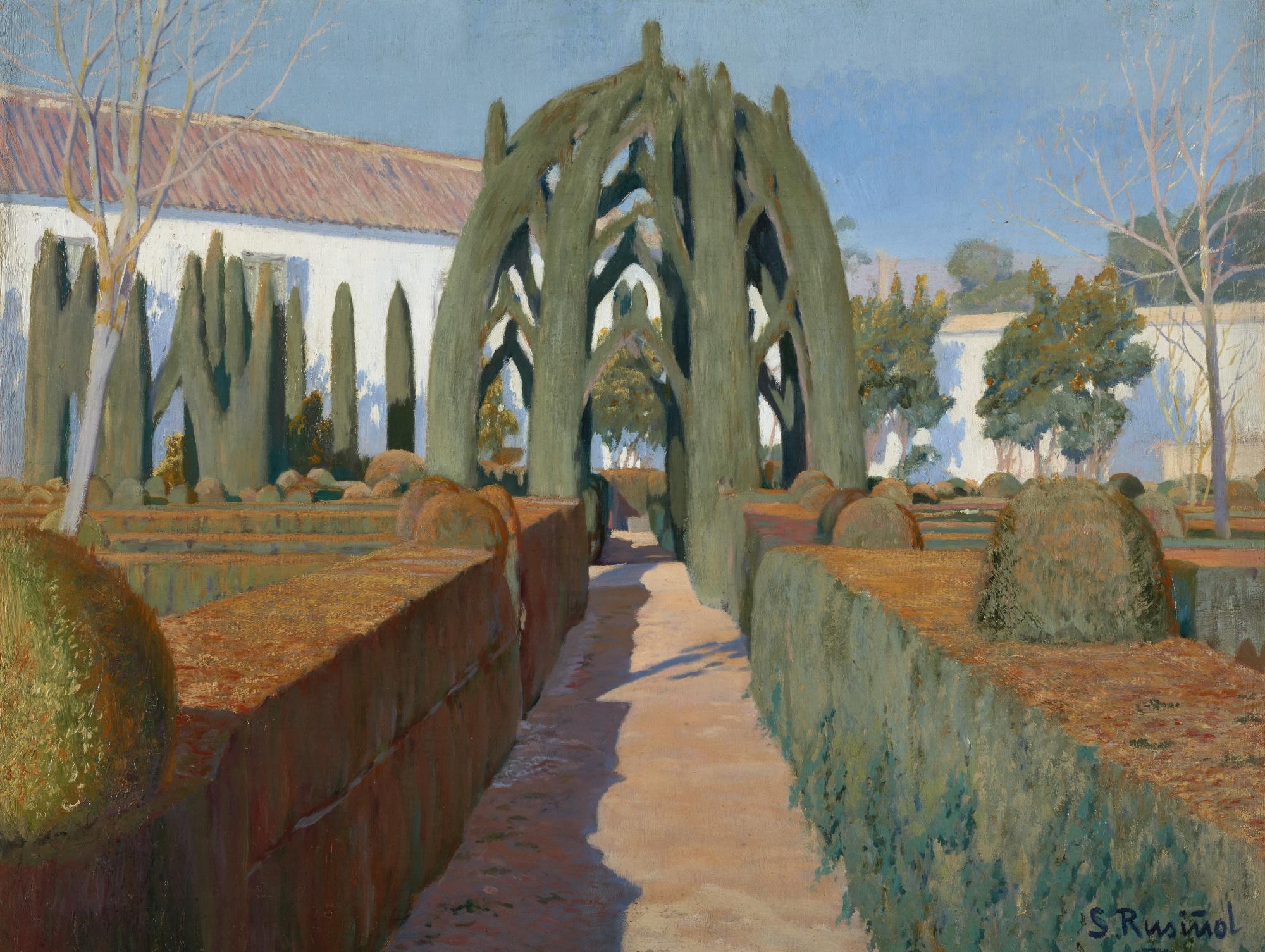 Santiago Rusiñol - Spanish el Jardín De La Bailarina, Granada (The Bailarina Garden, Granada)