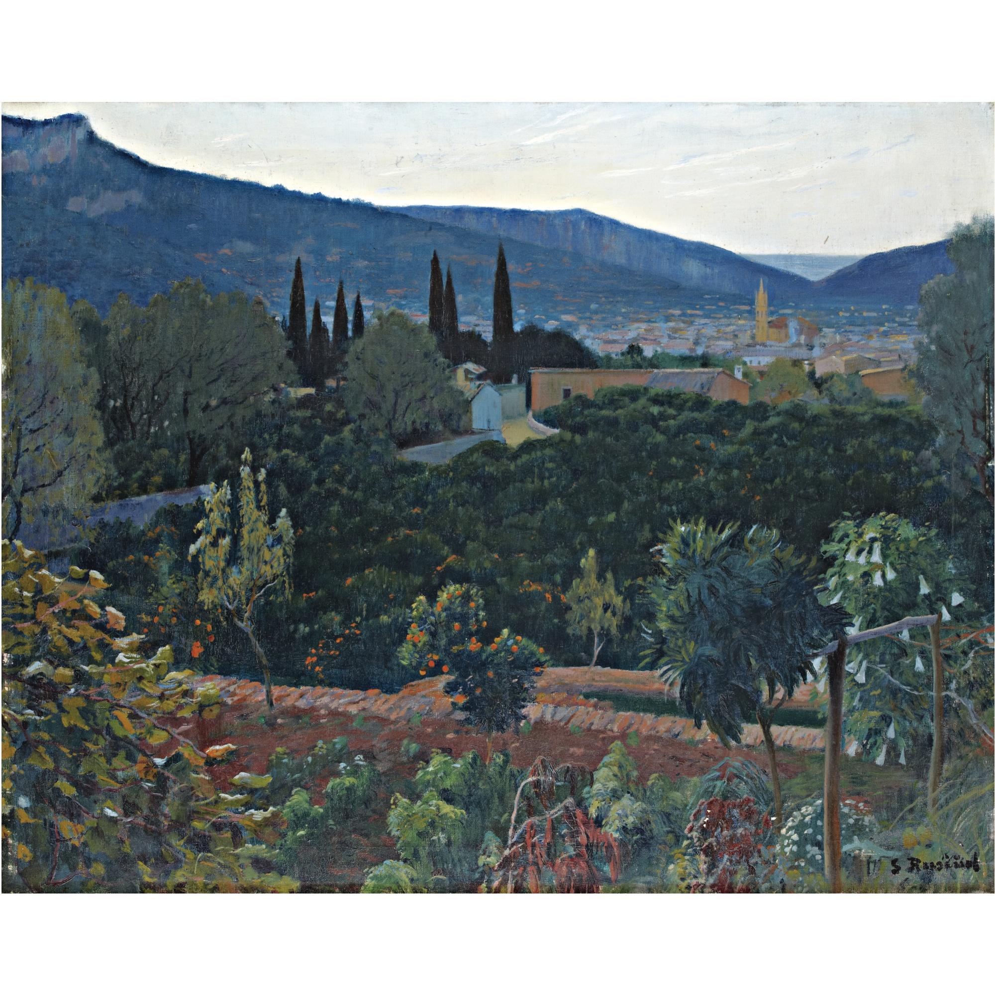 Santiago Rusiñol - Spanish el Valle, Soller (View Over Soller)