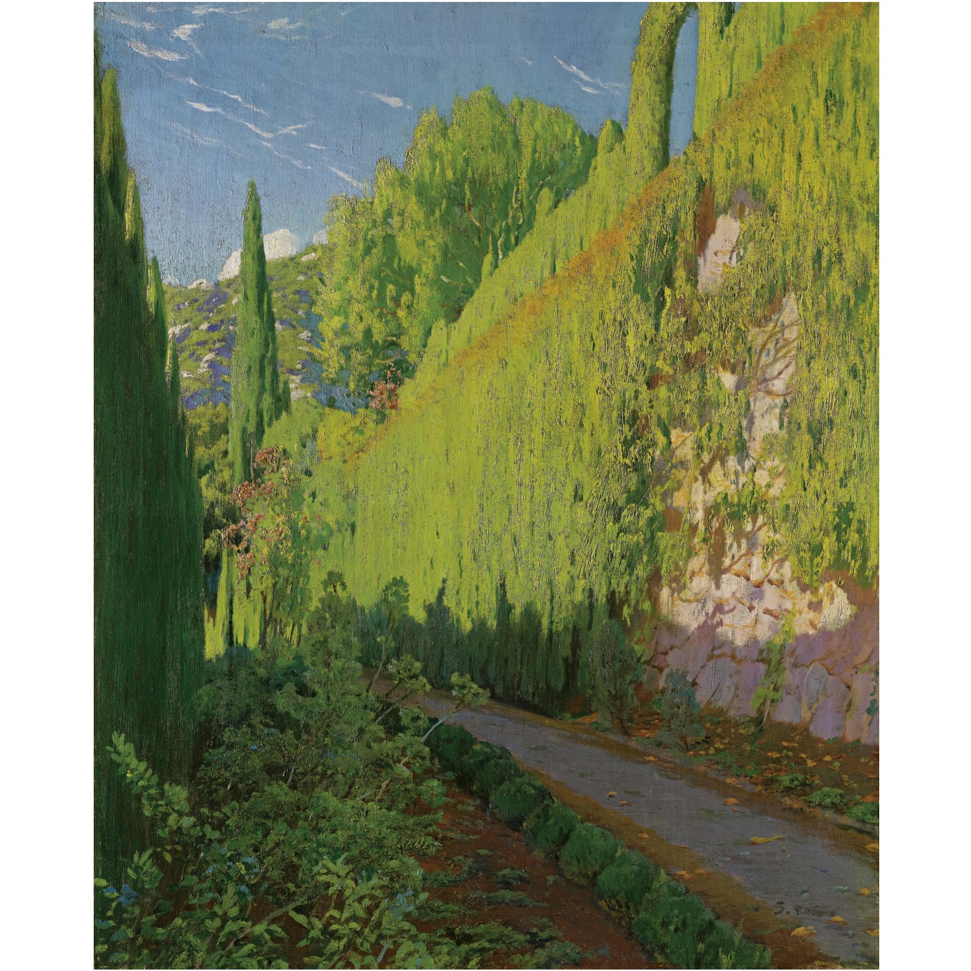 Santiago Rusiñol - Spanish jardín De Sa Coma. Valdemosa (Garden Of Sa Coma, Valdemosa) 