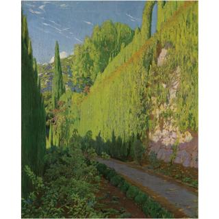 Santiago Rusiñol - Spanish jardín De Sa Coma. Valdemosa (Garden Of Sa Coma, Valdemosa) 
