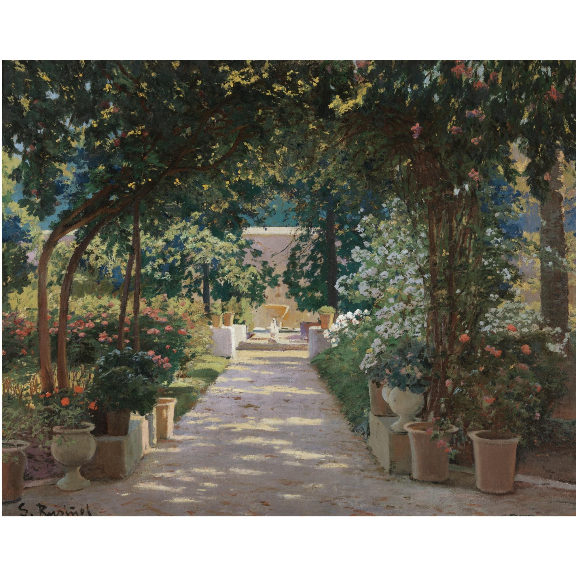 Santiago Rusiñol - Spanish pati De Játiva (Terrace In Játiva, Valencia)