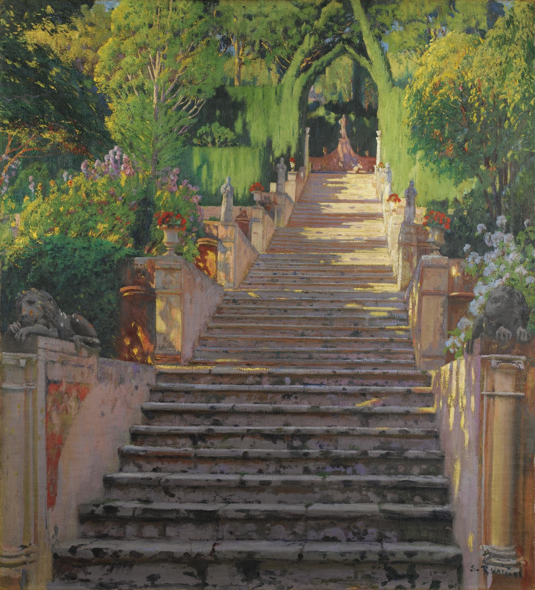 Santiago Rusiñol - Spanish pedres Velles, Raixa (Iv) (The Old Stairs, Raixa)