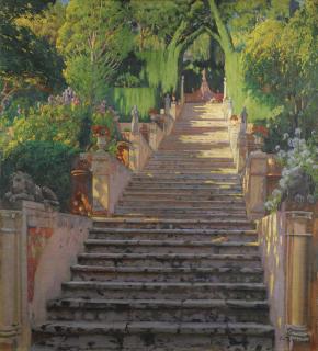Santiago Rusiñol - Spanish pedres Velles, Raixa (Iv) (The Old Stairs, Raixa)