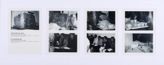 Santiago Sierra - 90 x 90 cm Bread Cube. Plaza del Estudiante, 20, Mexico City, July 2003.