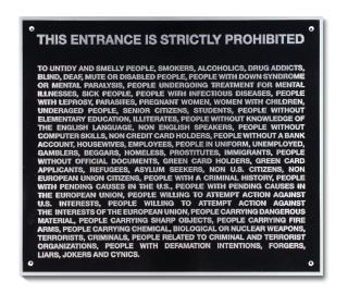 Santiago Sierra - Door Plate