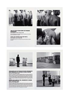 Santiago Sierra - (I) 250 Cm Line Tattoed On 6 Paid People  (Ii) Workers Who Cannot Be Paid, Remunerated To Remain Inside Cardboard Boxes