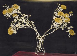 Sanyu - CHRYSANTHÈ  MES DANS UN VASE EN VERRE (CHRYSANTHEMUMS IN A GLASS VASE)