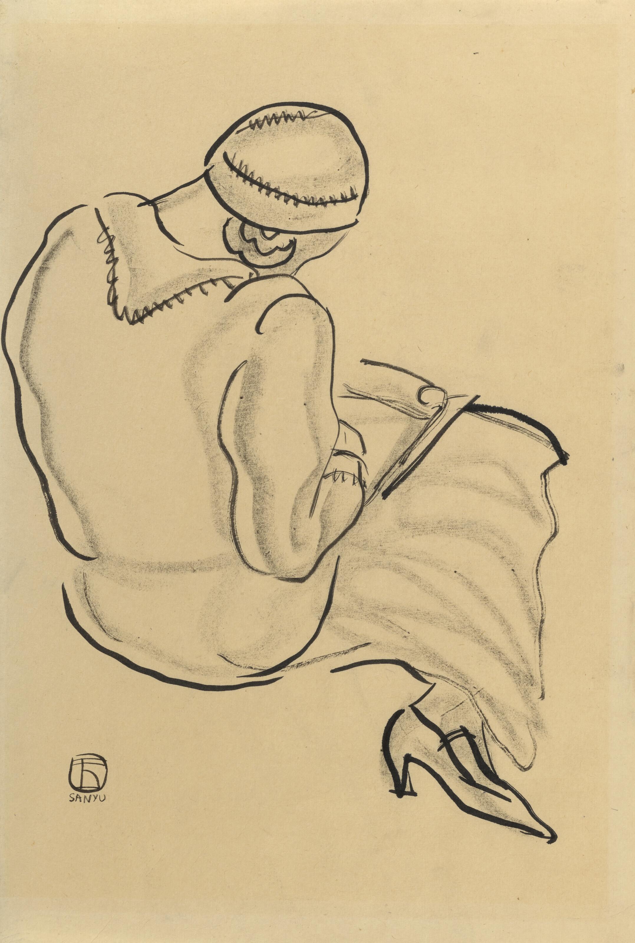 Sanyu - Dessinatrice De Dos